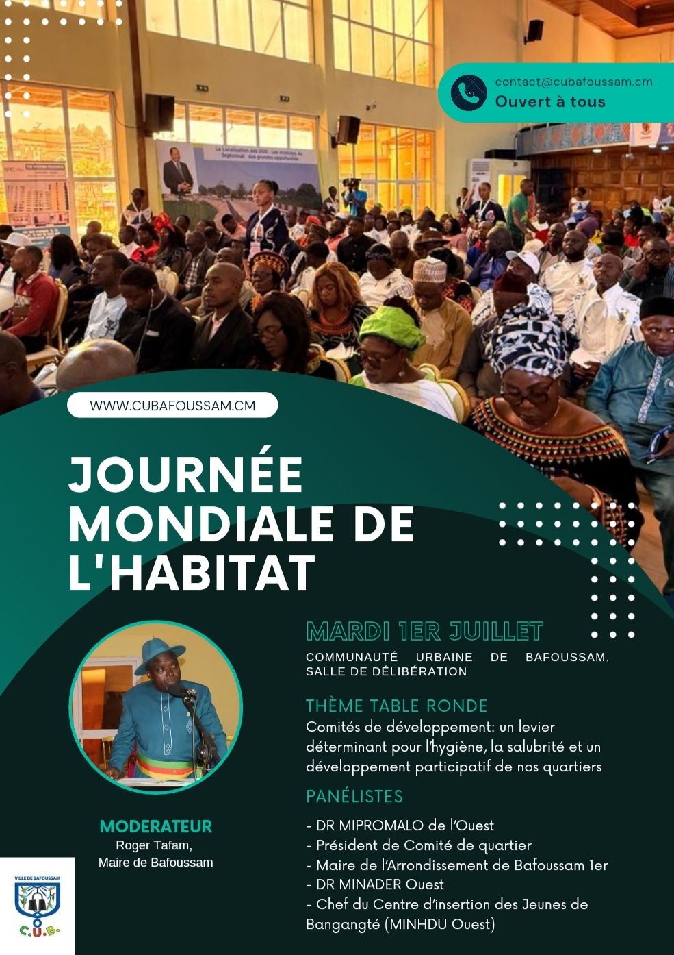 Le Maire de Bafoussam modère une table ronde de haut niveau lors de la Journée Mondiale de l’Habitat