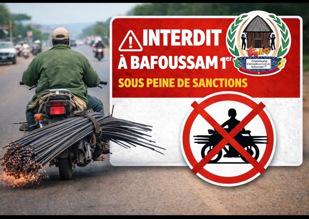 Interdiction du transport de matériaux métalliques sur les motos à Bafoussam 1er